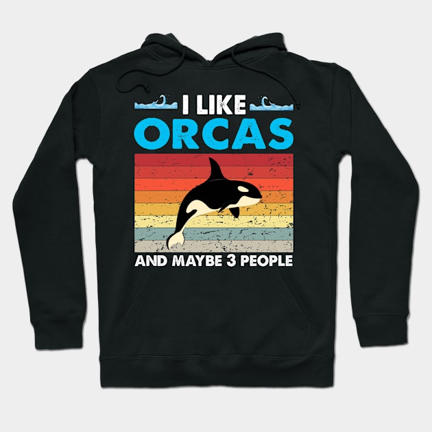 I Like Orcas And Maybe Like 3 People Lover Nature Wildlife Hoodie by Barefaced 